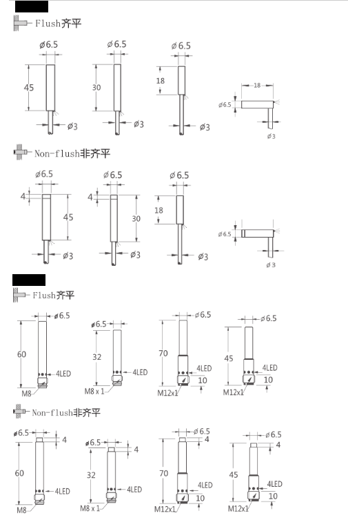 M5接近开关_航空插
