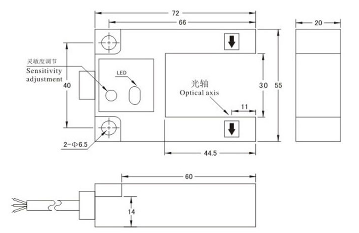 T6S-U30X3_888腾博会_槽型光电开关
